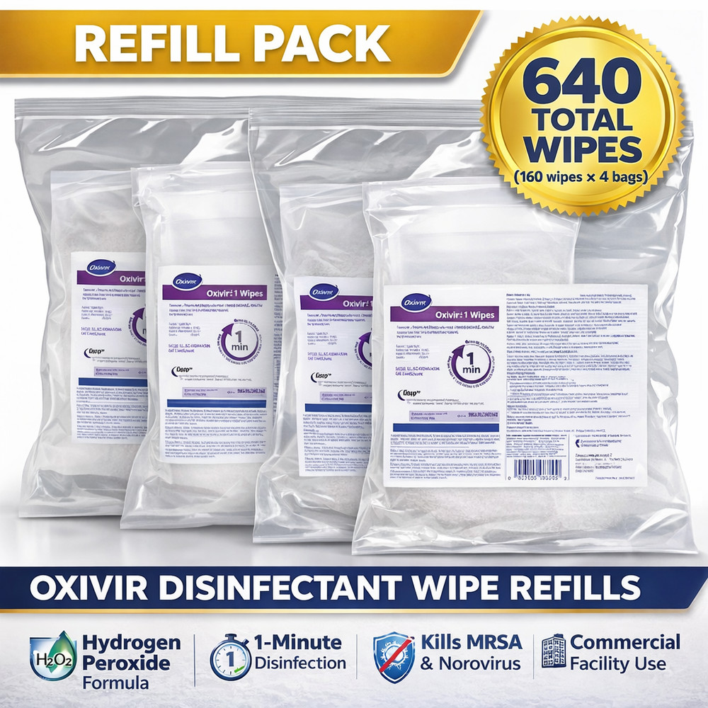 Oxivir 1 Disinfectant Wipes Refills 640ct 4 Pack AHP Cleaner 100850925