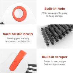 2 Pcs Groove Cleaning Brushes 2 in 1 Window Track Tools Gray Orange