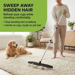 Room Groom Carpet Rake with 54″ Adjustable Handle – Ultimate Pet Hair Remover