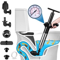 Luney Toilet Plunger, Snake Drain Clog Remover Tool, High Pressure Air Drain…