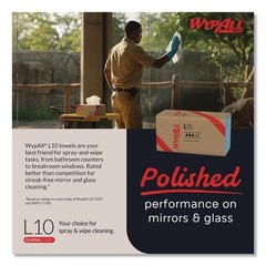 WypAll 05120 L10 9.38″ x 10.25″ Banded Windshield Wipers (140/Pk, 16 Pk/Ct) New