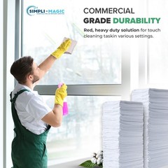 Simpli-Magic Cotton Shop Towels 14″x12″ (100 Pack) – 14″ x 12″, White