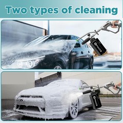 PWACCS Pressure Washer Foam Gun with Dual Connector Accessory, 1.5 L, black