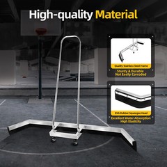 Tennis Court Squeegee With Wheels Rustproof Floor Water Sweeper Remover Pusher