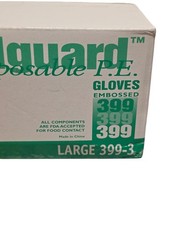 Amer Care Good Guard Disposable P.E. Gloves Large 399-3 10/100 1,000 Gloves