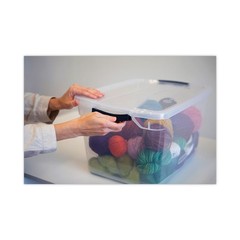 Rubbermaid RMCC300014 30 qt Clever Store Basic Latch-Lid Container – Clear New