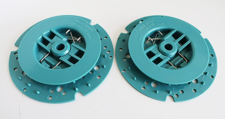 2 PAD HOLDERS FOR VARIOUS WALK BEHIND SCRUBBERS, REPLACES TENNANT 370095