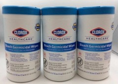 Clorox Healthcare Bleach Germicidal Disinfecting Wipes Unscented, 450 total