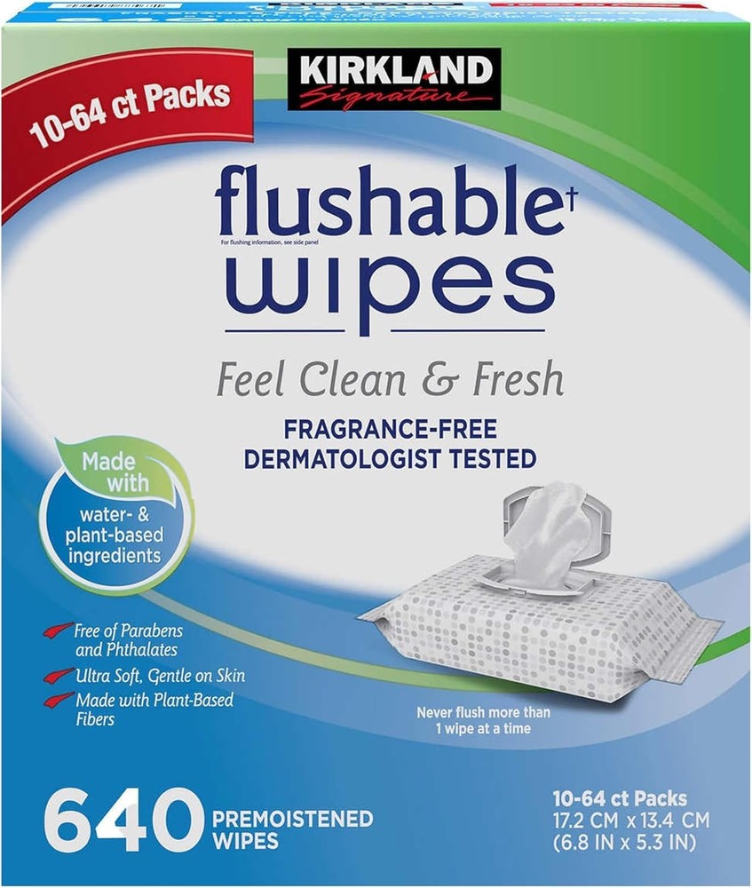 Kirkland Signature Kirkland signature moist flushable wipes 632 wipes, 632