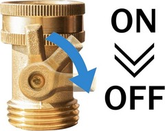 Xiny Tool Brass Garden Hose Shut Off Valve, 2 Pack Heavy Duty 2 Pack, Gold