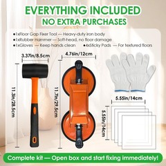 KUNVAST Floor Gap Fixer Tool to Fix a Floor, Vinyl Dual Suction, Orange