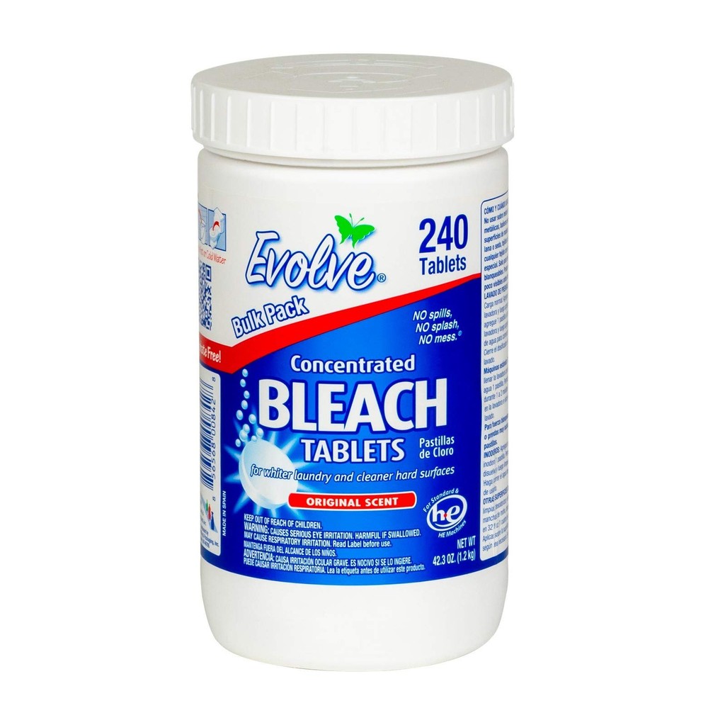 Evolve Concentrated Bleach Tablets – 240 Bulk Pack, Original Scent Cleaning
