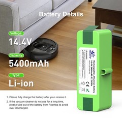 Melasta 14.4V 5400Mah Lithium Ion Battery Replacement For Roomba 900Series
