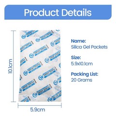 Wisesorb Silica Gel Packets, 20 Gram 15 Packs Dessicant 15Pcs, 20