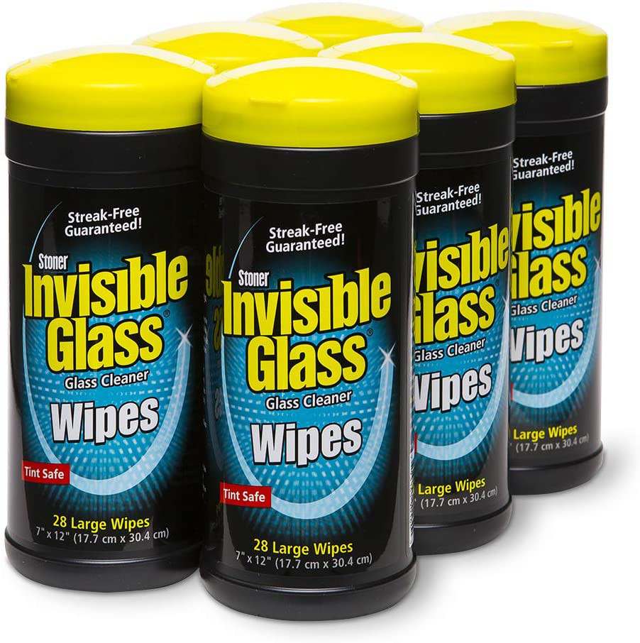 Invisible Glass 90166 Lint-Free & Ammonia-Free Large Glass Cleaning Wipes 6 Pack