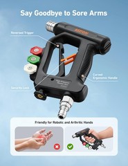 AstroAI Short Pressure Washer Gun with Swivel – High Short, Black