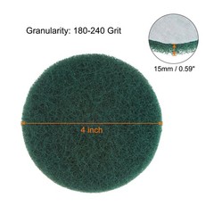 HARFINGTON 15pcs Drill Power Brush 4 Inch Tile Scrubber Scouring Pads 180-240 Gr