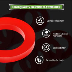 50 PCS Outdoor Garden Hose Washer Gasket Combo Pack Red. Made from Soft Silicone