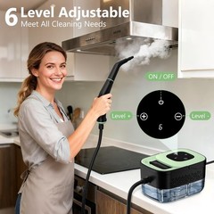 WSRYYCC Portable Steam Cleaner with 16 Accessories, 15s Heat-Up