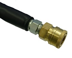 , UBERFLEX 4,000 PSI Blue Flexible & Light Weight Hose w/QC Couplers 50 Feet