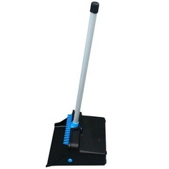 Impact LobbyMaster Plastic Dust Pan, 11.72″ Wide, 31″ PVC Handle, Blue/Black