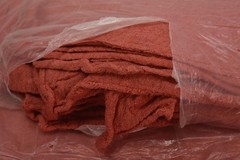 Red Cotton Knit Shop Rags 100 Pack Cleaning Towels Reusable Wipers Multipurpose