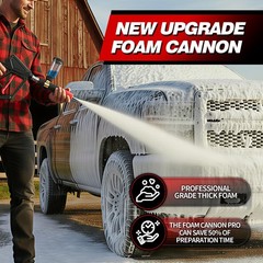 DANCINGBOAR Foam Cannon for Pressure Washer with 1/4” 67.2 cubic inches, Red
