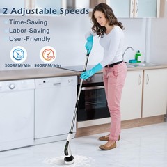 Bomves Electric Spin Scrubber, Cordless Cleaning Brush Large White