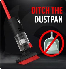 Dirt Devil Broom Vac Cordless Bagless Stick Sweeper w/ Rinsable Filter