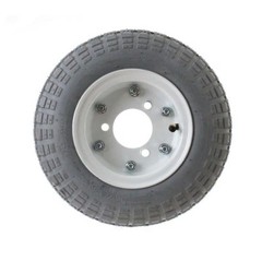 AD59969A ADVANCE SWEEPER TIRE + WHEEL – 4.10/3.50-6 NON MARKING – 3 BOLT