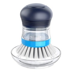 MR.SIGA Soap Dispensing Palm Brush Storage Set, Kitchen One Size, Navy