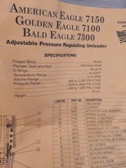 JE Adams 7100 Balanced Brass Unloader – 3/8 Inch, 2000 PSI, 8 GPM, Brown Spring