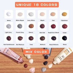 Wood Scratch Repair Kit – 18 Color Fillers Paste 31 Piece Set, Walnut