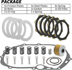 Clutch Kit & Friction Steel Plates with Heavy Duty Gasket & Springs for Kawasaki