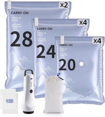 Vacuum Storage Bags with Pump, 10 Pack Travel Compression Bag for Travel,