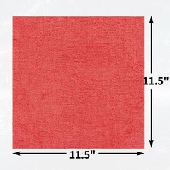 HOMERHYME Shop Towels Rags, 100 Pack Microfiber Cleaning Cloth 100 Pack, Red