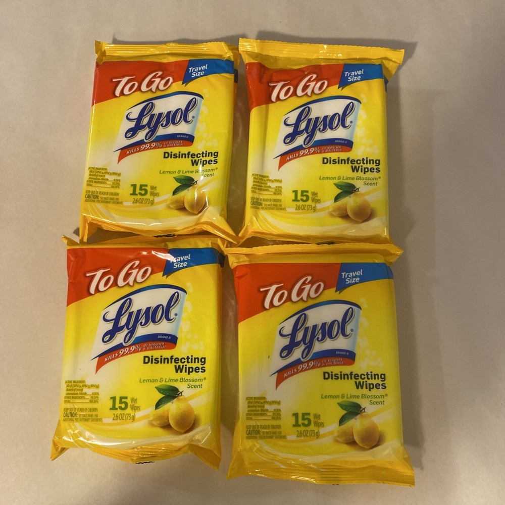 Lysol Disinfecting Wipes Lemon & Lime Blossom – 15 Count