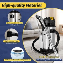 40L 3in1 Commercial Carpet Cleaning Machine,Steam Vacuum Cleaner Extractor