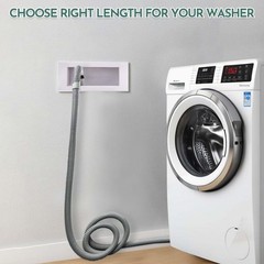 6ft Washing Machine Drain Hose,Corrugated Flexible Washer 6FT, Gray