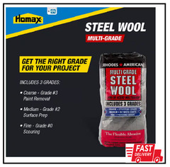 Assorted 12 Pad Grit Steel Wool