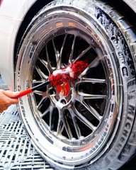 Wheel Brushes for Cleaning Wheels (4 Pro Pack)- 2X Soft Whe Color: Red & Black
