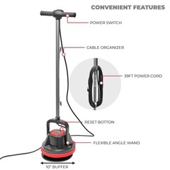 Xtremepowerus 10 Heavy Duty Commercial Pad Polisher Orbiter Hard Floor Buff
