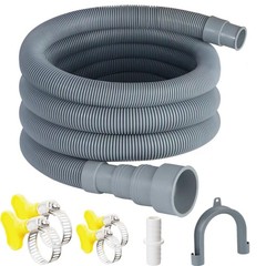 Elyfree Washing Machine Drain Hose, 6 Feet Universal Dishwasher 6 ft, Gray