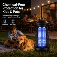 Bug Zapper Outdoor Indoor, 18W Electric Mosquito Zapper 4200V, UV Light Fly