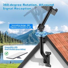 Gen 3 Adjustable Starlink Mount, 360° Rotation, 180° & 45° Tilt Heavy-Duty Me…