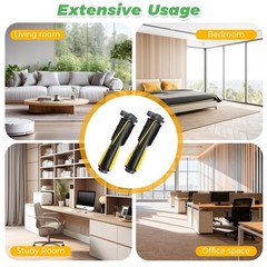Techecook 2 Pack Main rolling brush: 6.6 x 2.1 inches, Yellow, Black