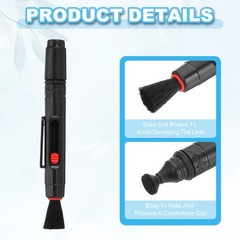 Camera Dusting Brush, Multifunction Cleaning Brush Lens Cleaning Pen,9 Pcs Red