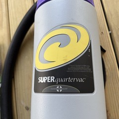 ProTeam Super QuarterVac Commercial Backpack Canister Vacuum SQV-100 Working