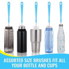 16″ Bottle Brush Cleaner for Water – Long Handle 2 Piece Set, Blue