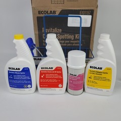 Ecolab Revitalize #6101157 Carpet Spot Cleaning Kit Grease Gum Odor Eliminator+